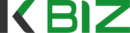 KBIZ logo green version